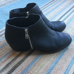 Black zip up ankle boot